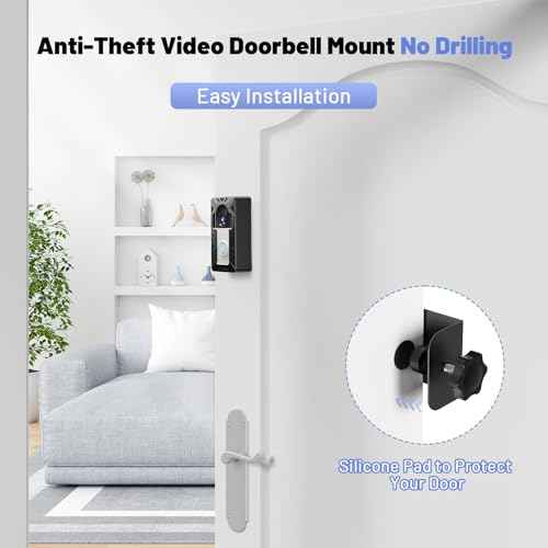 Ring Doorbell Mount, Anti-Theft Video Doorbell Mount for Ring/Blink Camera Doorbell, Adjustable Camera Mount Bracket Accessories for Apartment/Home/Business
