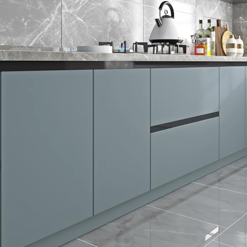 Livelynine Light Blue Wallpaper Peel and Stick Dusty Blue Contact Paper for Cabinets Walls Solid Color Wall Paper for Bedroom Self Adhesive Slate Blue Vinyl Wrap Kitchen Cabinet Covers 15.8x78.8