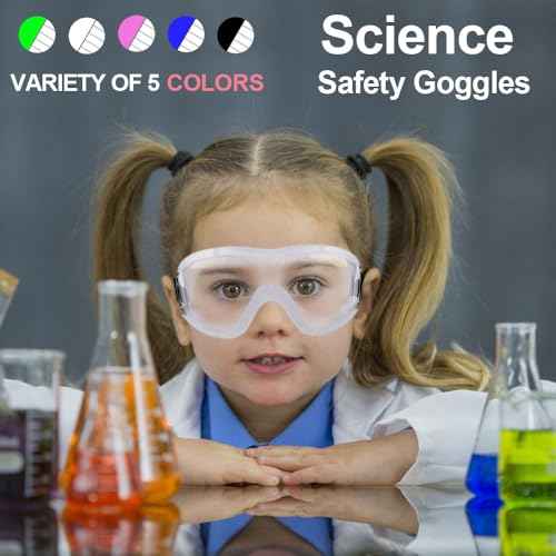 Kids Safety Goggles, Kids Lab Goggles,Soft silicone nose cushion and adjustable headband