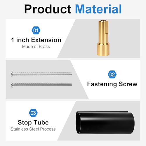 Vayolli Matte Black Shower Extension Kit for Moen Legend & Chateau Series
