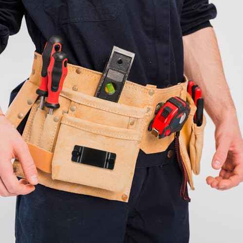 12Pcs Black Tap Measure Clips, Metal Tape Holder Clips, Bench Belt Universal Tool with Screws Stainless Steel Tool, Hanger Storage Dock for Mount Drill Power Measures and Belt Clip, Black