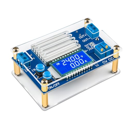 DROK Adjustable Buck Converter 5.3V-32V to 1.2V-32V 12A Power Supply with LCD Display