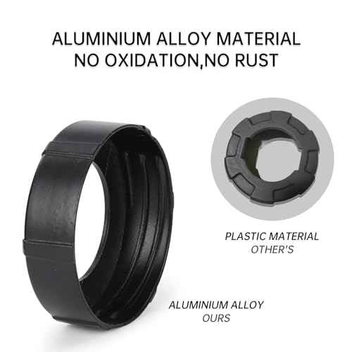 Sausage Caulking Gun Front Cap, Durable Sausage Caulk Gun Aluminum Front Cover with Cone Nozzles(Black-3 Pack)