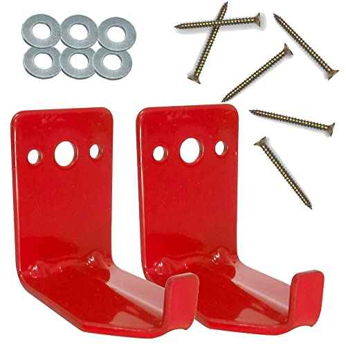 Fire Extinguisher Mount, Wall Hook, Fire Extinguisher Bracket up to 40 lbs Extinguishers, Suitable for Big and Small Fire (2 Brackets)