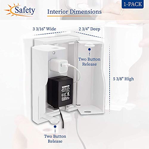 Safety Innovations Twin Outlet Cover Box - Extra Large Babyproofing Outlet Protector