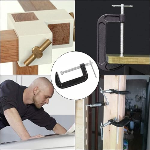 4 Inch C-Clamp Set, Heavy Duty Steel C Clamp Industrial Strength C Clamps for Woodworking, Welding, and Building (1PC)