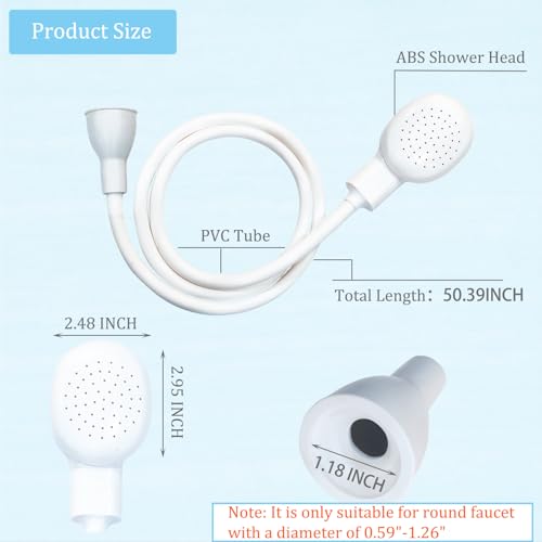 Sunenlyst Sink Spray Rubber Hose for Faucet - Portable Sink Attachment for Pets & Cleaning - For Sink