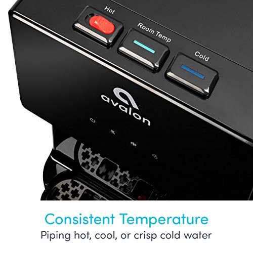 Avalon Bottom Loading Water Cooler Dispenser - 3 Temp Settings, Stainless Steel, Nightlight, BioGuard