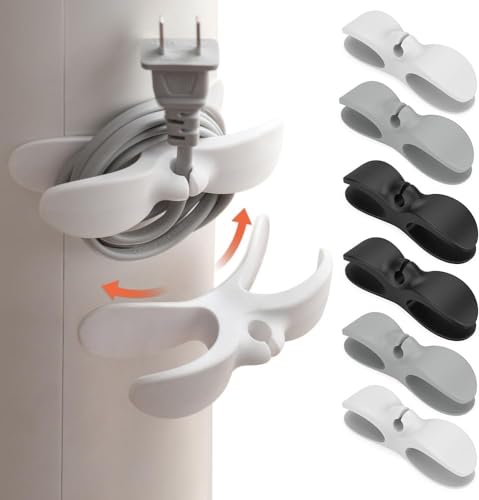 Cord Organizer for Kitchen Appliances 6-Pack | Stick-On Cable Holder for Air Fryer, Coffee Maker, Blender