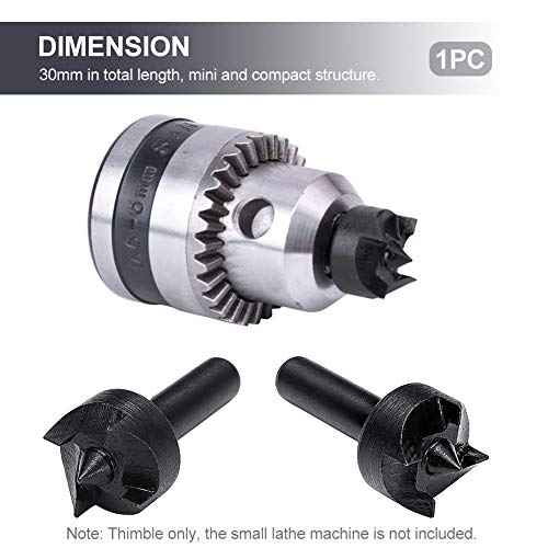 Thimble Drill Bit Live Center, Durable Drill Chuck Universal Thimble Center, Mini Lathe Machine Drill Chuck,Wood Lathe Turning Spur Cup Center for Small Lathe Machine