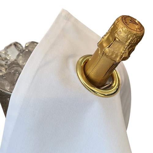 BottleCloths Classic Bottle Cloth 42 cm Cotton with White Gold Ring – Pack of 1