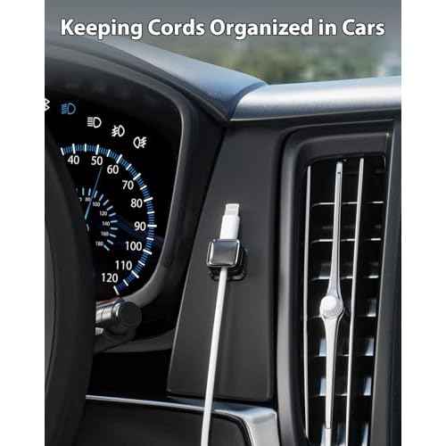 8 Pack Cord Organizer Holder,Costop Strong Adhesive Desk Cable Management Magnetic Easy Open,Organize Phone Charging Cords Wire Holder Organizer Neatly for Home,Office,Car,Desk,Nightstand