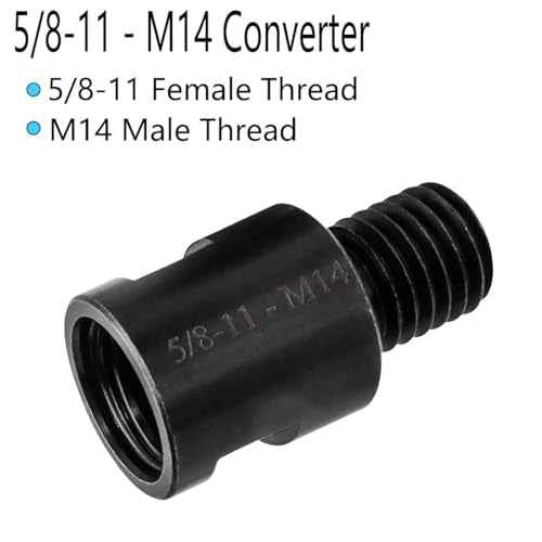 2Pcs 5/8"-11 Female to M14/M10 Male Angle Grinder Converter. Angle Grinder Shaft Adapter Interface Connector Thread Adapter Drill Bit Connecting Tool