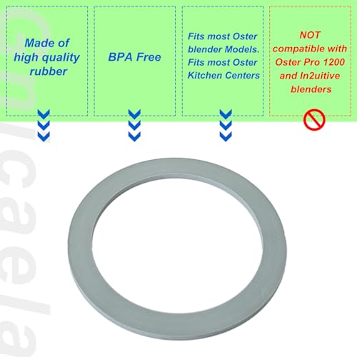 Oster Blender Gasket Replacement 4-Pack – Rubber O-Rings Seal Rings