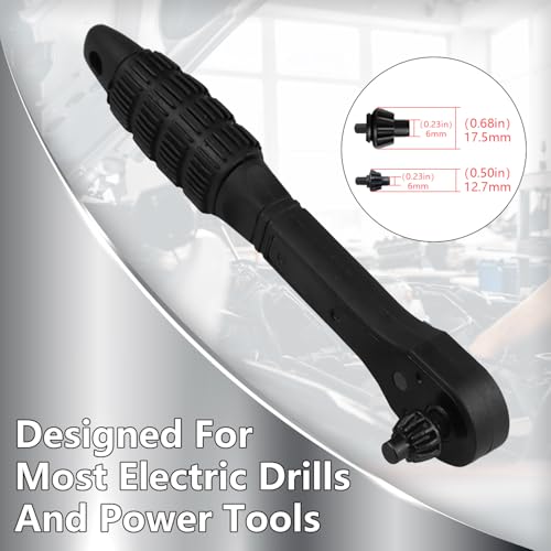 3-in-1 Ratchet Drill Chuck Key Wrench,Mini Ratchet Drills Chuck Spanner,Drill Chuck Ratchet Spanner, Universal Key Replacement Tool for Drill,Compatible with Electric and Power Tools