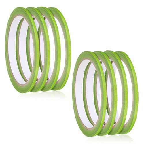 8 Rolls Green Pinstripe Masking Tape 1/8 Inch Width Thin Line Painters Tape for Painting Whiteboard Tapes Pinstriping Paint Tapes for Wall DIY Board Auto Paint