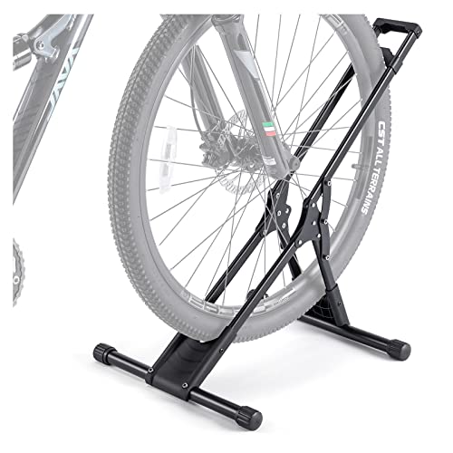 CHEPARK Indoor Bike Floor Stand Rack - Adjustable Bicycle Storage for 20-29 Inch Mountain & Road Bikes - 1 Bike