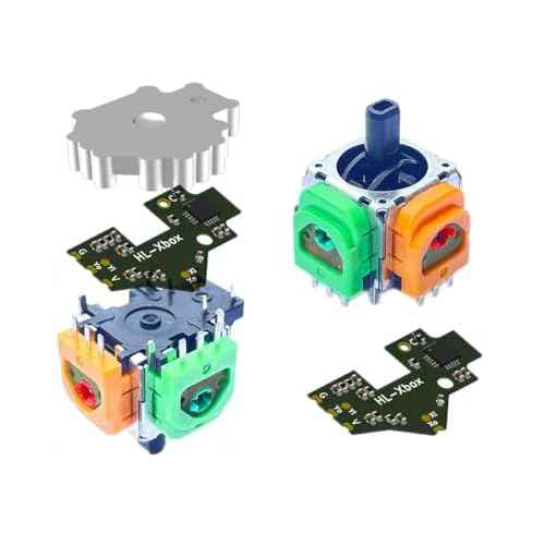 ElecGear 2x TMR Joystick and Desoldering Heating Plate Replacement for Xbox One Controller, Calibration PCB, TMR Hall Control Stick and Soldering Wick Repair Tools ? (TMR-XB1)