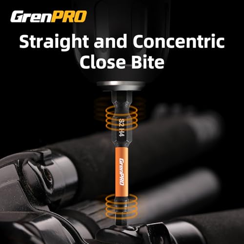 GRENPRO 2-Inch 22-Piece Impact Hex Drill Bit Set, Metric & SAE Wrench Bits