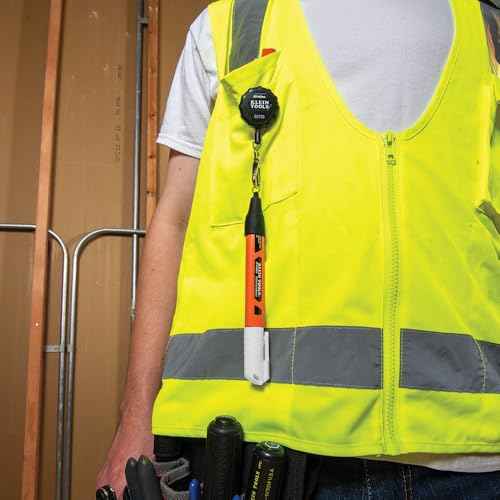 Klein Tools 86700 Retractable Marker Holder with 4-Foot Cord, For use with Skribes Paint, Ultra-Fine, Fine, and Chisel Tip Permanent Markers