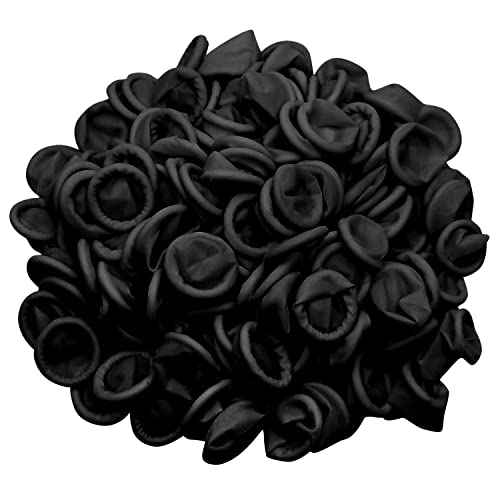 400 Pcs Latex Finger Cots Disposable Fingertips Protective Finger Cots for Electronic Repair, Handmade, Industrial Apply, Black