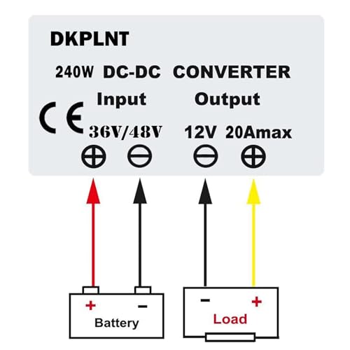 240W 12V Voltage Regulator Converter for Golf Cart, Car, Truck, LED