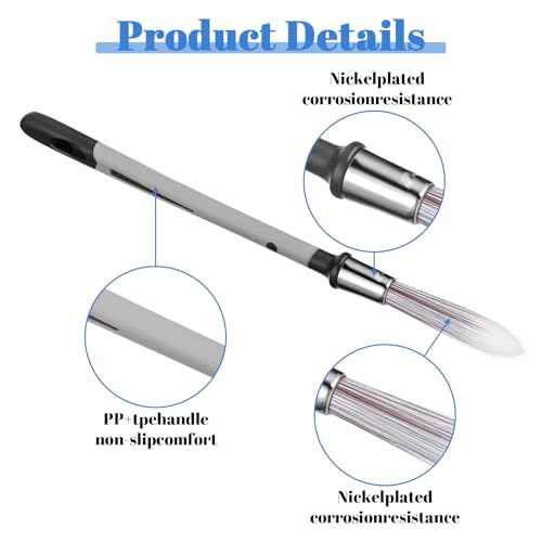 4Pcs Paint Brushes for Walls, 0.45/0.6 Inch Small Paint Brush Edge Painting Tool for Decorating, Round Paints Brushes, Trim Paints Brush for Baseboards, House Wall Corners, Touch up Painting