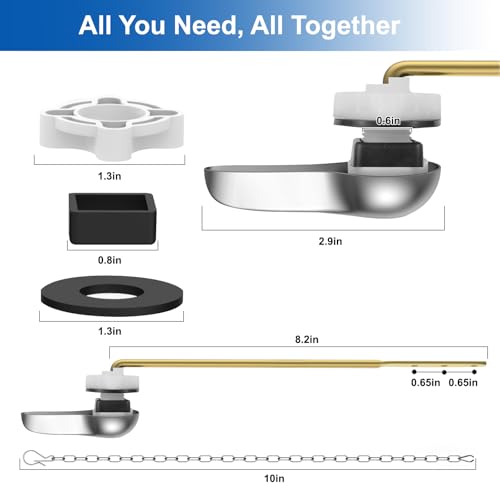 Universal Toilet Flush Handle Kit Zinc Alloy & Brass Arm for American Standard