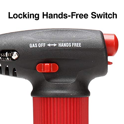 Master Appliance MT-51 Professional Butane Torch Lighter, Hand Held Torch Lighter, Adjustable Flame Mini Blow Torch, Refillable with Butane Fuel for Soldering, Electrical Connectors, Kitchen, Cooking