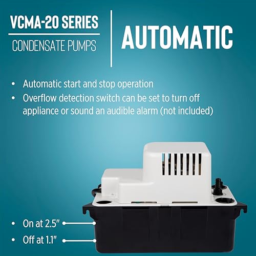 Little Giant VCMA-20ULS 115V Condensate Pump for HVAC & Dehumidifiers