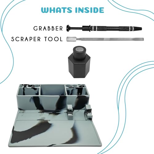 Nugbuddy Wax Tool Station - Smoke Variation Silicone Organizer with Heat-Resistant Non-Stick Surface