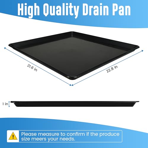 VANPET 22'' x 21'' Drip Tray - Large Heavy-Duty Oil Drain Pan for Mini Fridge, Portable AC, Washer, Dishwasher (1 PCS)