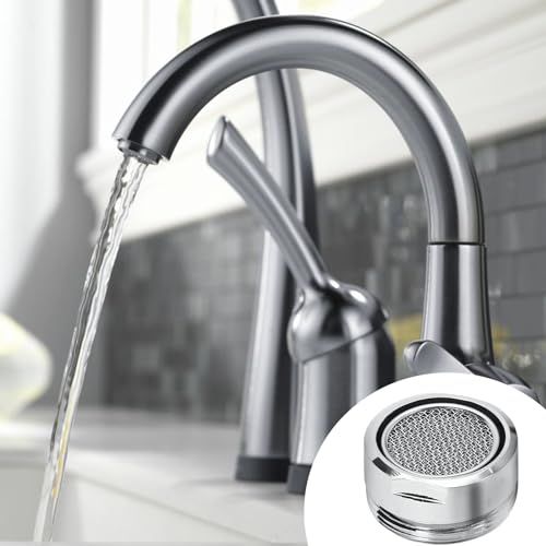 Litoexpe 4-Pack 15/16 Inch Male Faucet Aerator, Brass Chrome Plated, Water Saving