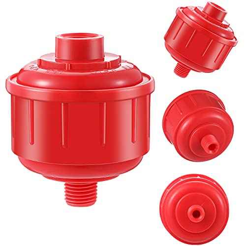 4 Pieces Disposable Mini Air Water Filters Disposable Spray Gun Filter Whirlwind Air Line Filter High Flow Guns Filters, Only Standard 1/4 Inch Threads, for Most Spray Guns and Air Tools