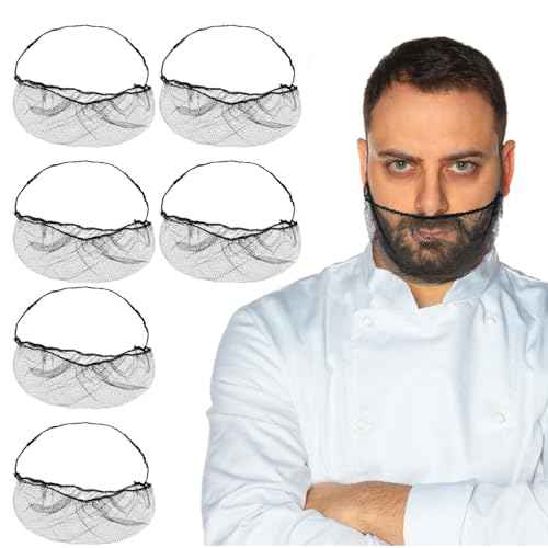 100 Pcs Beard Nets Food Service Beard Covers Beard Guards Black Comfortable Protective Beard Covers Beard Mask for Men Facial Hair