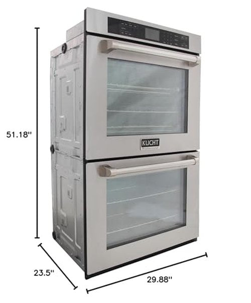 Kucht KWO620 Double Wall Oven, 30 in, Silver