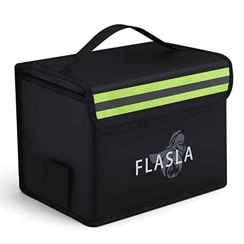 FLASLD Fireproof Explosionproof Lipo Bag with Charge Port - Large Capacity Lipo Battery Storage Guard Safe Pouch
