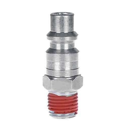 WYNNsky Industrial Air Plug Set, 3/8 Inch Body Size, 1/4 Inch NPT Male Threads Size, 2 Pieces Steel Air Compressor Accessories Hose Fittings