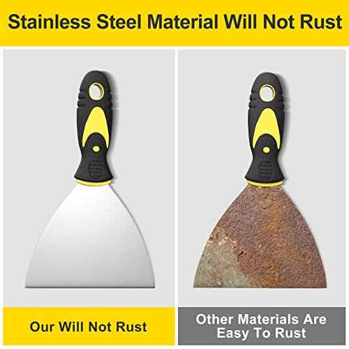 5Pcs Putty Knife, Set, 1" 2" 3" 4" 5" Scraper, Spackle Knife, Paint Scraper, Scraper Tool, No Rusting, Perfect For Repairing Drywall, Removing Wallpaper, Mud, Plaster Scraping