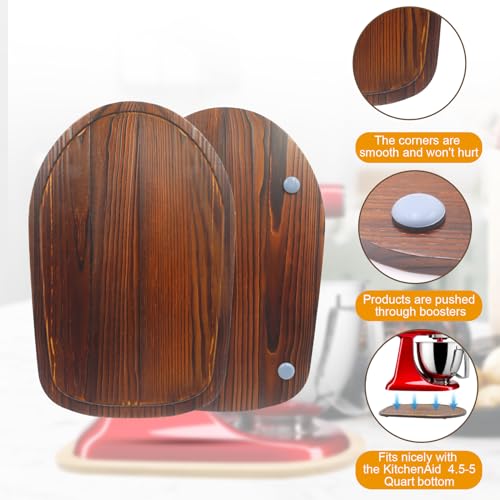 Sun3drucker Pine Wood Mixer Slider for KitchenAid 4.5-5 Qt Tilt Head - Dark Wood