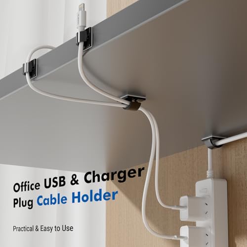Black 60Pcs Adhesive Cable Clips for Cord Management, Small, KnotKing