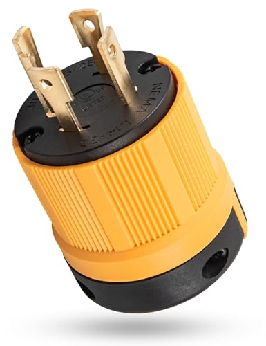 MECMO L14-30P Generator Locking Plug, 30 Amp Twist Lock 4-Prong Male Connector