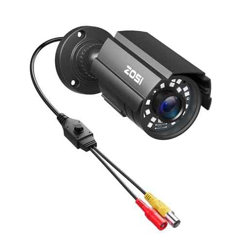 ZOSI 1080P CCTV Camera Outdoor Indoor Hybrid 4 in 1 HD TVI/CVI/AHD/CVBS Home Security Cameras System,Night Vision,Waterproof Metal Housing Bullet Cam For 960H,720P,1080P,5MP,4K analog Surveillance DVR