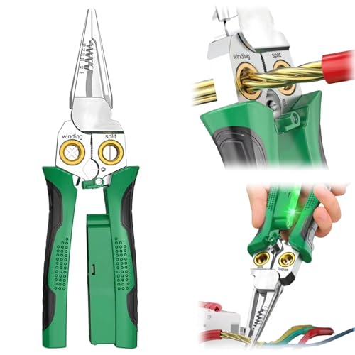 GADO Pro 8-in-1 Wire Stripper Cutter with Voltage Tester - Green