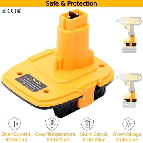 DM18D Battery Adapter Compatible with Dewalt 18v Tools, Convert Compatible with Dewalt 20v or Compatible with Mil-Waukee 18v Li-ion Battery to Work with 18V Cordless Power Tools