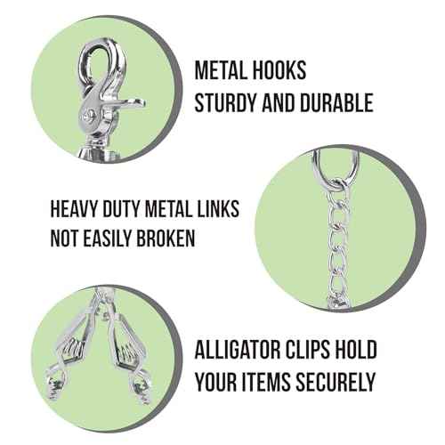 MELOTOUGH Metal Glove Clip Heavy Duty Glove Clips for Work Glove Holders Safety Glove Clip with 2 Alligator Clip for Pants