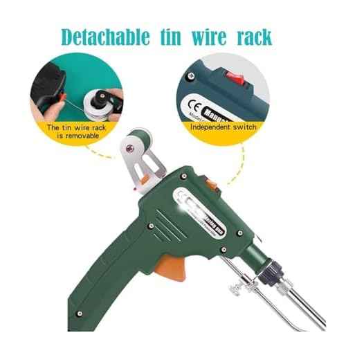 Soldering Gun Kit,60w,Soldering Iron with Automatic Hand-held Welding Tool,with Tin Wire and Tweezers,Soldering Wires,for Electrical Circuit Board Repair Rework,Internal Heat solder Iron Kit