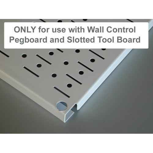 Wall Control Shelf 4in Deep Pegboard Shelf Assembly Pegboard and Slotted Tool Board - Black