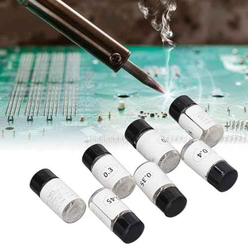 Tin Solder Ball BGA,Solder Cleaning Balls,0.25 0.3 0.35 0.4 0.45 0.5 0.6mm Reballing for GPU CPU IC PCB Chip Used for Connection of semiconductor chip (7 Bottles£©