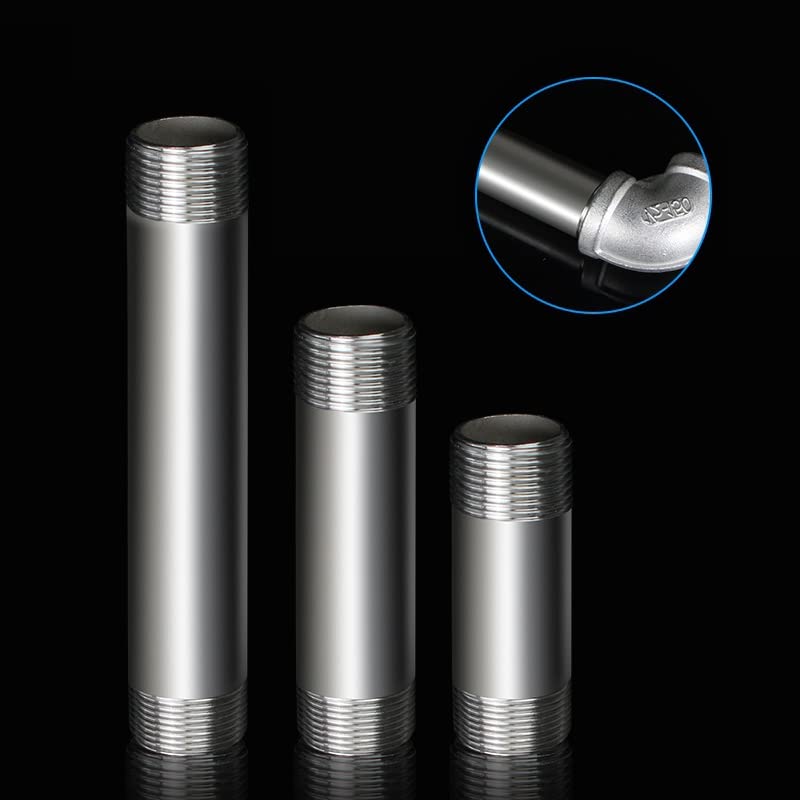 Fitvell 3/4" NPT Male x Male Stainless Steel Pipe Fitting 2" (50mm) - Pack of 2